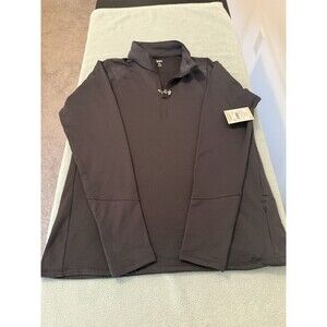 DSG Women's Run Grid 1/4 Zip Pullover Charcoal XL NWT DAW24202 Thumbholes